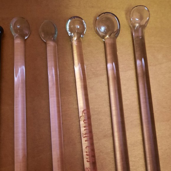 Source Unknown Dining Vintage Glass Swizzle Stick Collection Pieces